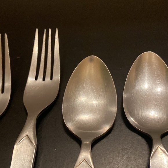 SRI stainless steel Cortina Japan 5 piece fork, spoon, butter knife flatware - Picture 5 of 8